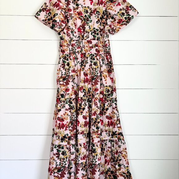 Anthropologie Somerset 100% cotton blush pink floral maxi dress - Picture 5 of 7